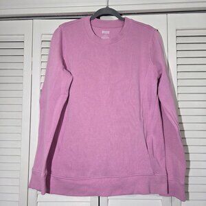 Duluth Trading Women's Thick Ribbed Crewneck Sweatshirt Size L with pockets